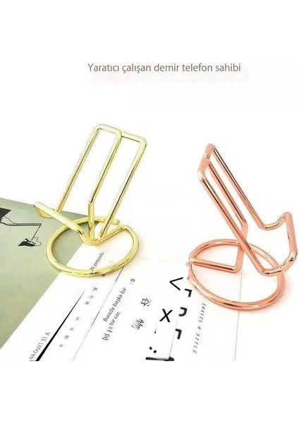 Cep Telefonu Standı Demir Kaplama Tembel Standı Yaratıcı Tablet Masaüstü Destek Standı (Yurt Dışından)