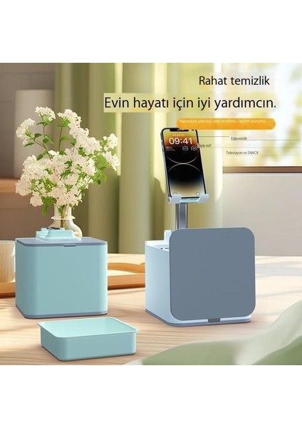 Braket Küçük Ev Çöp Kutusu, Düz Saklama Kutusunu Kaldırıyor, Dramayı Izleyen Tembel Insanlar Eser Desteği (Yurt Dışından)