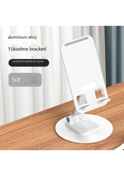 Dönen Alüminyum Alaşımlı Cep Telefonu Tutucusu Masaüstü Tablet Canlı Yayın Cep Telefonu Tutucusu (Yurt Dışından)