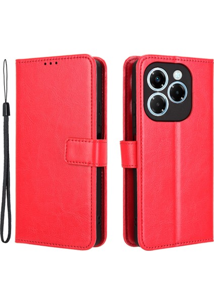 Infinix Note 40X 5g X6838 Crazy Horse Doku Pu Deri Telefon Cüzdan Kapağı (Yurt Dışından)