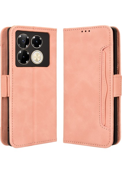 Infinix Note 40 5g X6852 Çoklu Kart Yuvaları Deri Telefon Kapağı Standı Görünümü (Yurt Dışından)