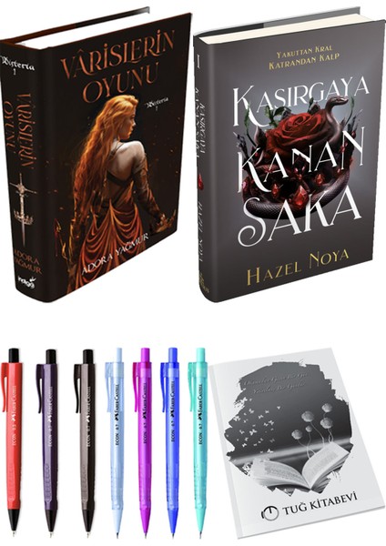 Kasırgaya Kanan Saka 1 Ciltli ve Varislerin Oyunu Ciltli Adora Yağmur 2'li Set + Hediyeli