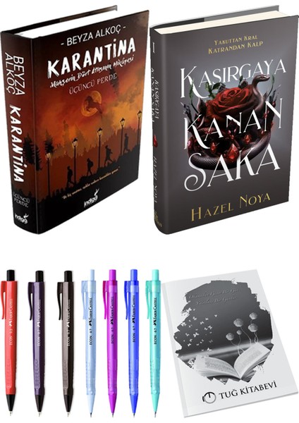 Kasırgaya Kanan Saka 1 Ciltli ve Karantina 3 Ciltli Beyza Alkoç 2'li Set + Hediyeli