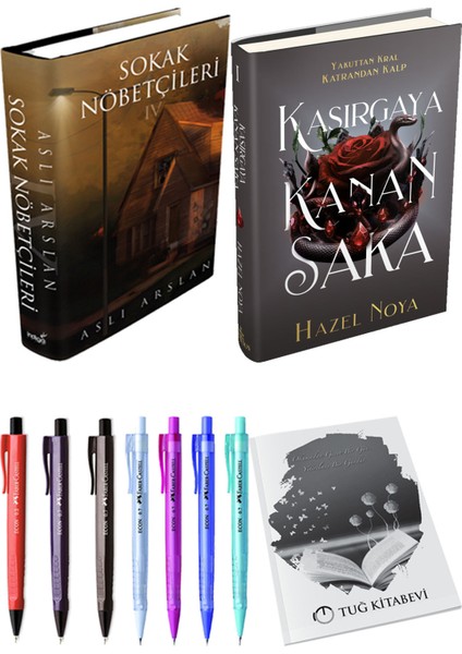 Kasırgaya Kanan Saka 1 Ciltli ve Sokak Nöbetçileri 4 Ciltli Aslı Arslan 2'li Set + Hediyeli