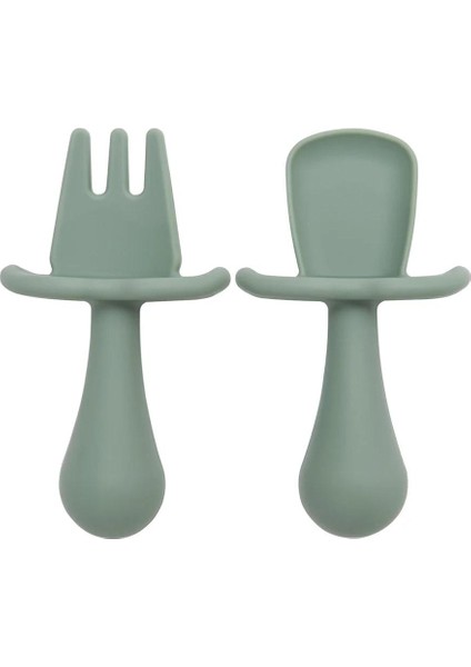 Katı Gıdayla Beslenmeyi Öğrenmek Için Bpa Içermeyen Mini Çatal ve Kaşık Seti, Çocuklara Sofra Takımı Eğitimi (Yurt Dışından)