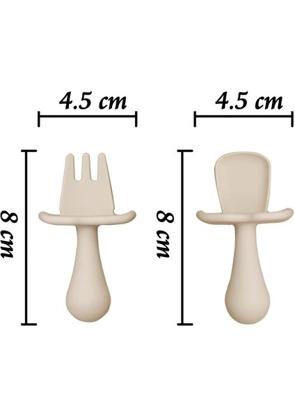 Katı Gıdayla Beslenmeyi Öğrenmek Için Bpa Içermeyen Mini Çatal ve Kaşık Seti, Çocuklara Sofra Takımı Eğitimi (Yurt Dışından) fırsatları