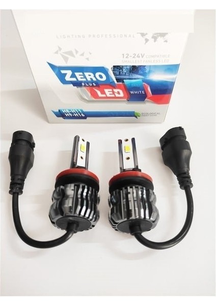 Pulsar Rs 200 LED Far Ampül 2 Adet Takım H11 Fansız LED Xenon Buz Beyaz 12V-24V_SUPERMOTO