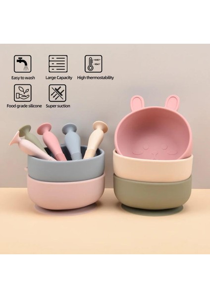 Bpa Içermeyen Tavşan Kasesi Besleme Kapları Su Geçirmez Kaşık Kaymaz (Yurt Dışından) fiyatları