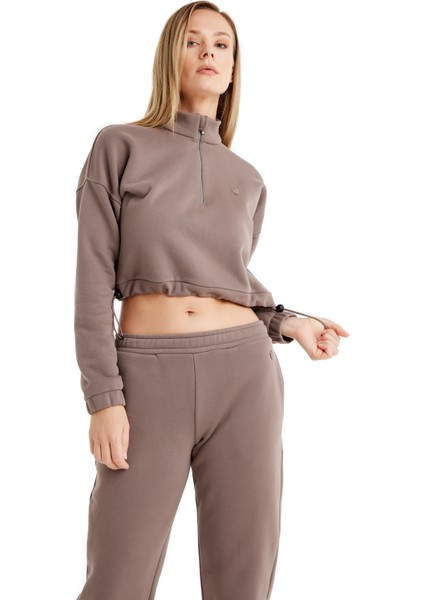 Kadın Sweatshirt 60462 - Vizon