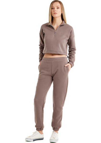 Kadın Sweatshirt 60462 - Vizon