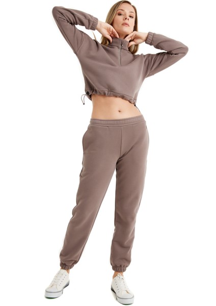 Kadın Sweatshirt 60462 - Vizon