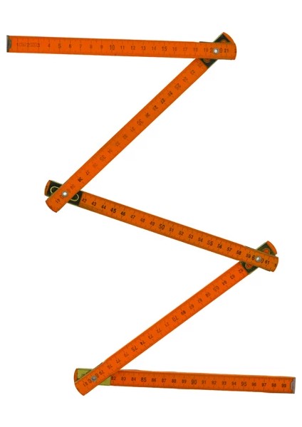 Ahşap Katlanır Marangoz Ölçüm Cetveli Metresi 100CM