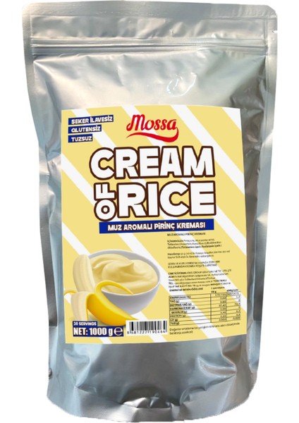 Cream Of Rice Muz Aromalı 1000 gr Pirinç Kreması 20 Servis