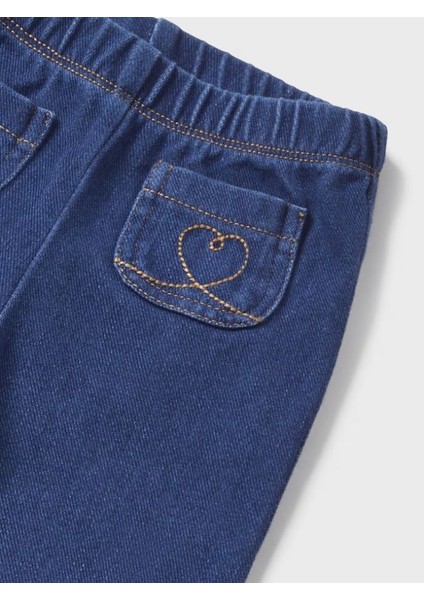 Kız Bebek Likralı Denim Pantolon 1543