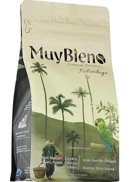 Muybieno Kolombiya Medellin Supremo Öğütülmüş Kahve