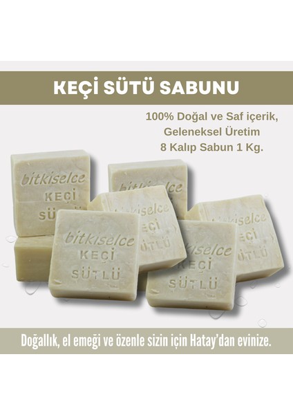 Saf ve Doğal İçeriklerle Keçi Sütü Sabunu 950 gr x 8 Kalıp