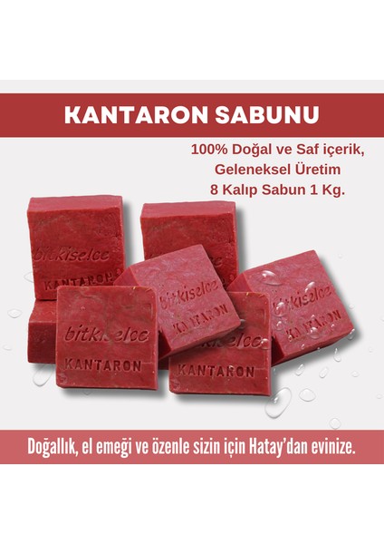 Saf ve Doğal İçeriklerle Kantaron Sabunu 950 gr x 8 Kalıp