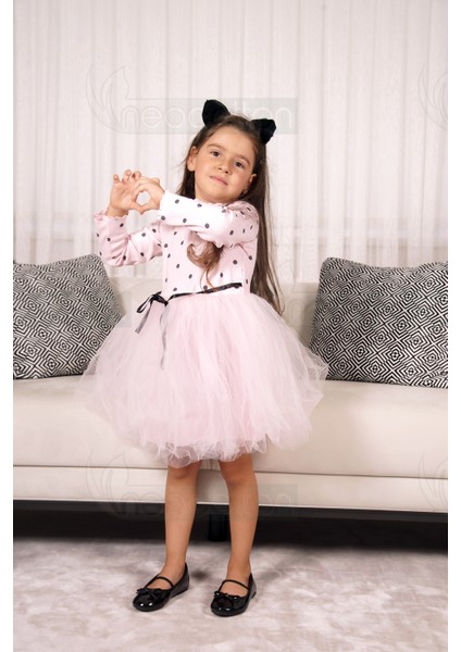 Kız Bebek Çocuk Puantiyeli Esnek Likralı Kabarık Tütü Elbise fiyatları