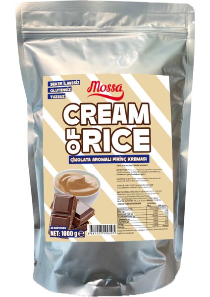Cream Of Rice Çikolata Aromalı 1000 gr Pirinç Kreması 20 Servis