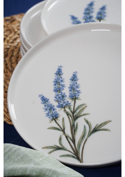 Lavanta 6 Parça Porselen Pasta Tabağı modelleri