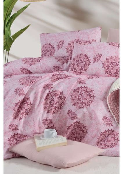 Lastikli Çarşaflı Tek Kişilik Nevresim Takımı Elegant Pink