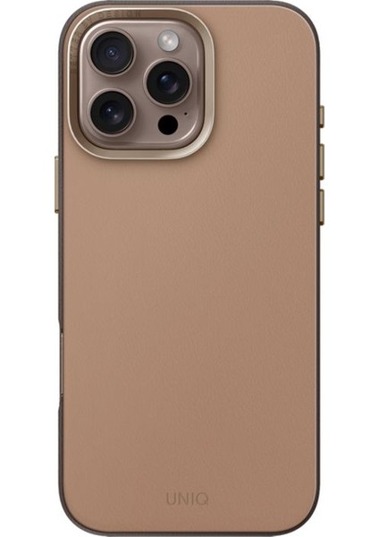 Apple iPhone 16 Pro Uyumlu Kılıf Lyden Ds Dualtone Serisi Vegan Deri Kaplama Magsafe Özellikli (Magclick™)