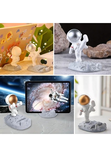 Mini Astronot Model Telefon ve Tablet Tutucu Standı