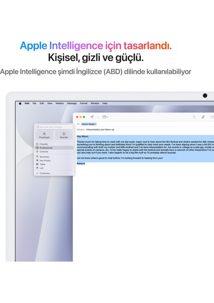 iMac M4 Çip 16GB 256GB SSD macOS 24" All In One Bilgisayar MWUC3TU/A Gümüş