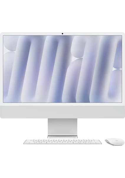 iMac M4 Çip 16GB 256GB SSD macOS 24" All In One Bilgisayar MWUU3TU/A Gümüş