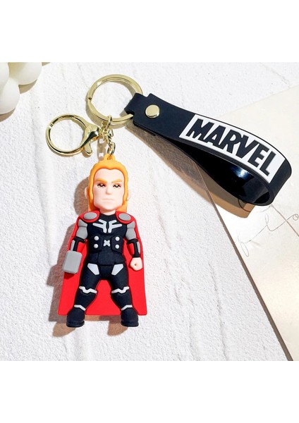 Avengers Marvel Thor Figürlü Silikon Anahtarlık & Çanta Aksesuarı Figür Oyuncak Aksesuar