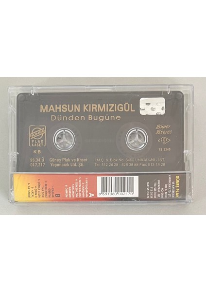 Mahsun Kırmızıgül - Dünden Bugüne Kaset