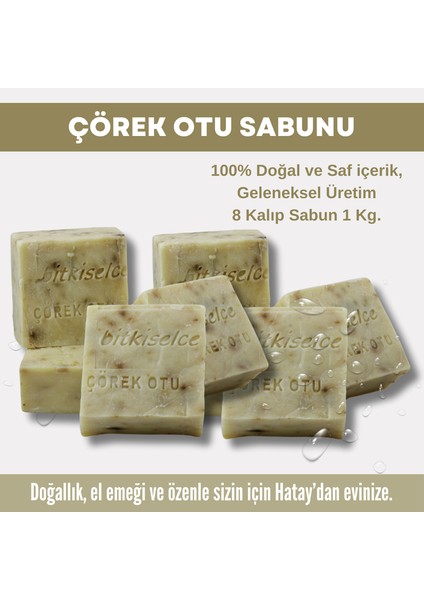 Saf ve Doğal İçeriklerle Çörek Otu Sabunu 950 gr x 8 Kalıp