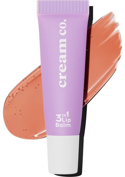 Cream Co. 3in1 Lip Balm 403 | Nemlendirici Parlatıcı Dudak Bakım | Bej Kurabiye | Hyaluronik Asit Seramid