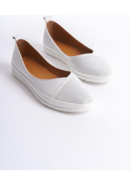 Kadın Deri Babet Yuvarlak Burun Düz Taban Rahat Günlük Babet fırsatları