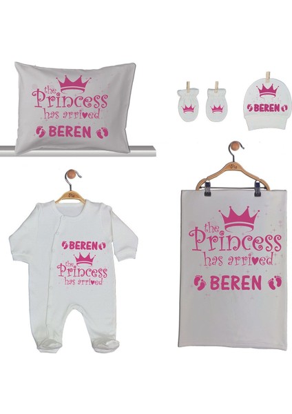 Isme Özel Organik Baskılı %100 Pamuk Tulum, Battaniye ve Yastık Kılıfı Hastane Çıkışı