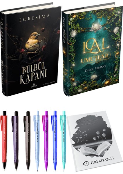 Lal Umutlar 1 Ciltli ve Ephesus Yayınları Bülbül Kapanı 1 Ciltli Loresima 2li Set + Hediyeli
