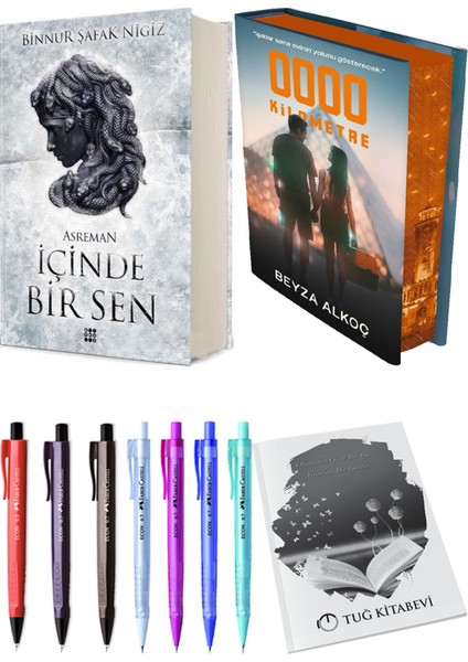 Sıfır Kilometre Film Özel Baskı Ciltli ve İçinde Bir Sen 2 Asreman Ciltli Binnur Şafak Nigiz 2li Set + Hediyeli