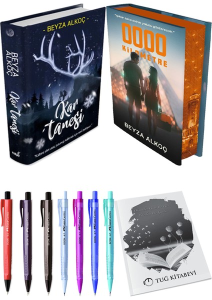 Sıfır Kilometre Film Özel Baskı Ciltli ve Kar Tanesi Ciltli Beyza Alkoç 2li Set + Hediyeli