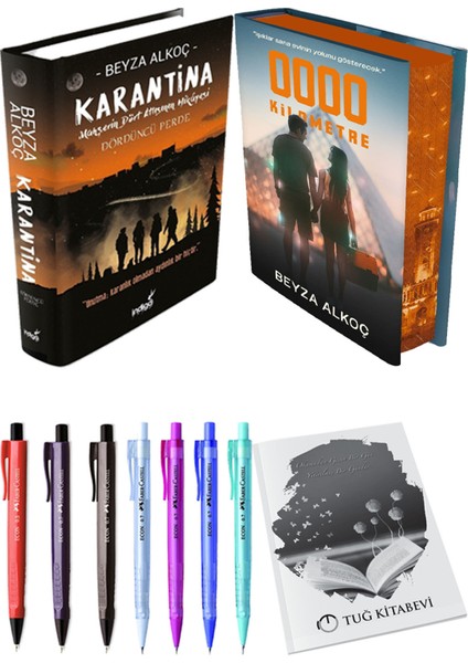Sıfır Kilometre Film Özel Baskı Ciltli ve Karantina 4 Ciltli Beyza Alkoç 2li Set + Hediyeli