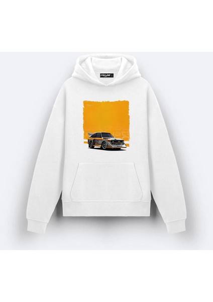 Audi Quattro S1 Tasarım Baskılı Kapüşonlu Sweatshirt