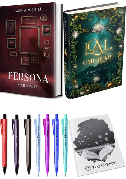 Lal Umutlar 1 Ciltli ve Persona Karanlık Ciltli Asena Nişikli 2li Set + Hediyeli