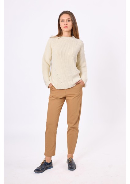 Nikita Selanik Örgü Rahat Kesim Kadin Triko Kazak - Ekru