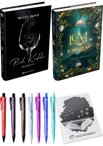 Lal Umutlar 1 Ciltli ve Epsilon Yayınevi Ruh Kadehi Ciltli Beyza Aksoy 2li Set + Hediyeli