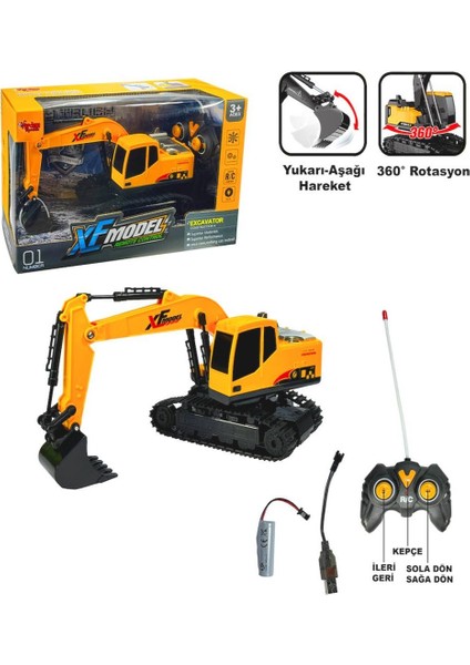 Uzaktan Kumandalı Xf Model Kazıcı 789-410A F/f Işıklı Şarjlı 3+