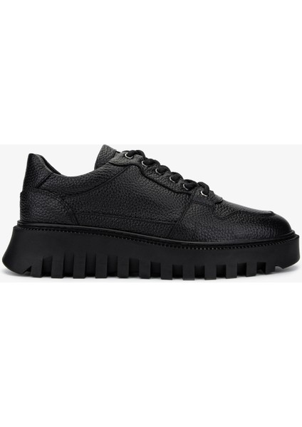 Erkek Deri Siyah Floter Sneakers & Spor Ayakkabı 352 21161 Erk Ayk SK24-25 Sıyah Fltr