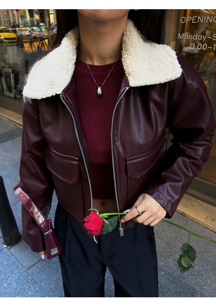 Leona Yaka Peluş Detay Ceket 2596 fiyatları
