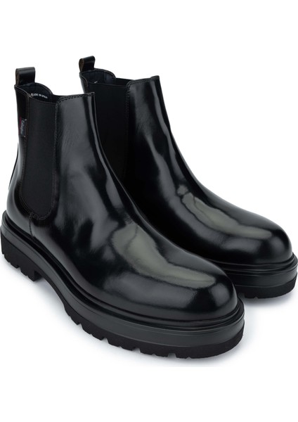 Erkek Hakiki Deri Siyah Casual Bot 618 52313 Erk Bot SK24-25 Negro