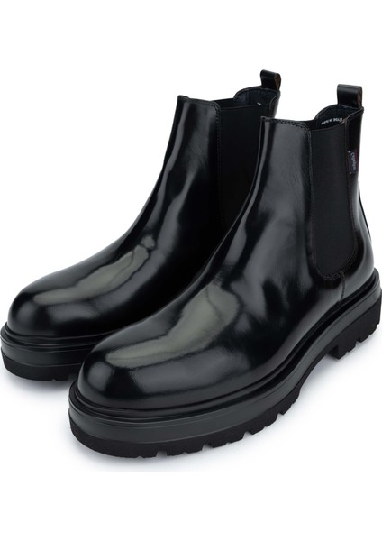 Erkek Hakiki Deri Siyah Casual Bot 618 52313 Erk Bot SK24-25 Negro