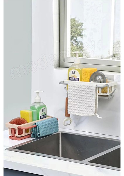 3lü Yapışkanlı Dolap Içi Düzenleyici Mutfak Banyo Lavabo Hazneli Organizer Bulaşıklık Sabunluk Seti indirimleri