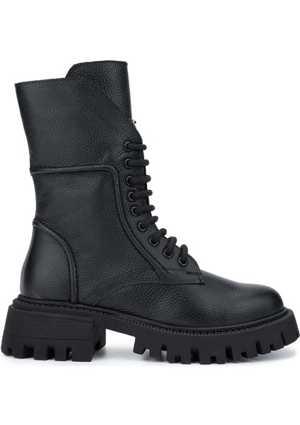 Kadın Deri Siyah Floter Casual Bot 1059 05481750 Bn Bot SK24-25 Sıyah Fltr